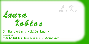 laura koblos business card